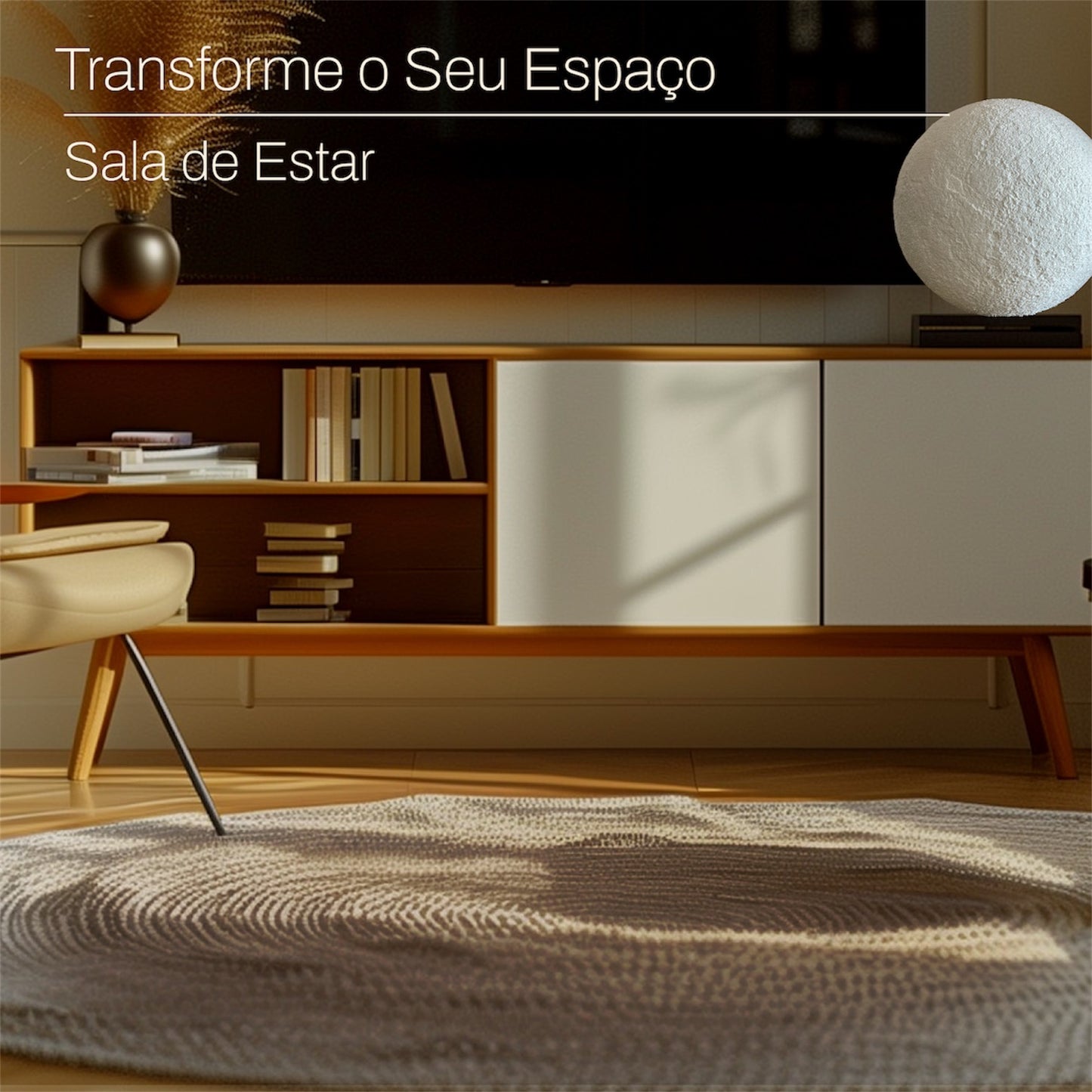 Lua de Decoração Iluminada com Relevo 3d